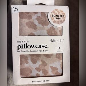 Kitsch Beige and Cream Leopard Satin Pillowcase